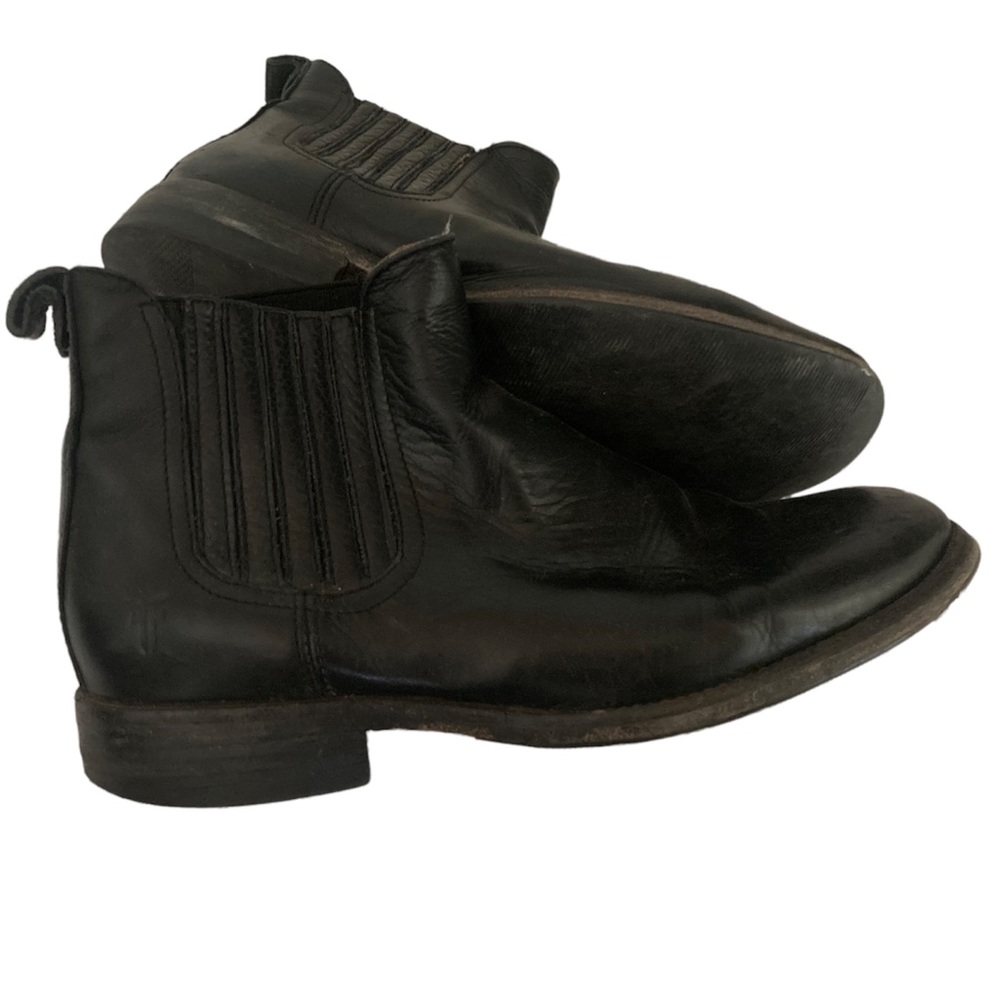 Size 10 Black Frye Ella Moto Chelsea Boots
